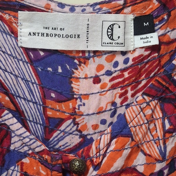 Anthropologie Claire Colin Bohemian Beach Romper, Medium - Picture 8 of 10